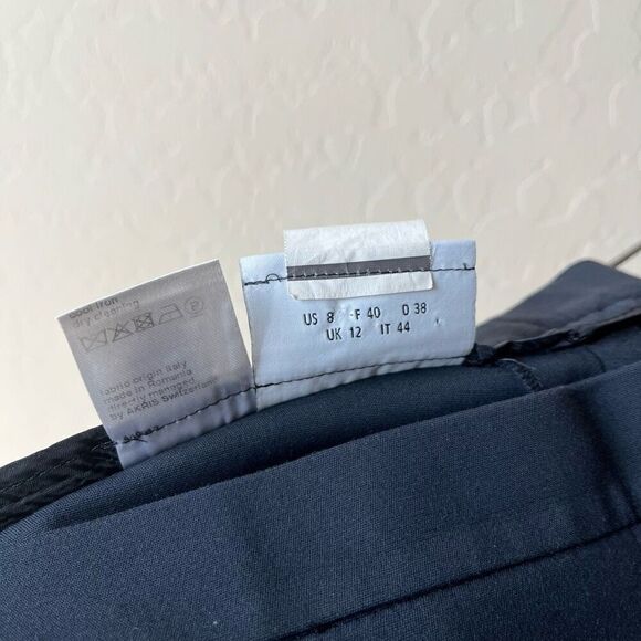Akris Punto Trouser Pants Navy Blue Slim Fitted Tailored Pants Size 8‎ - Picture 8 of 8